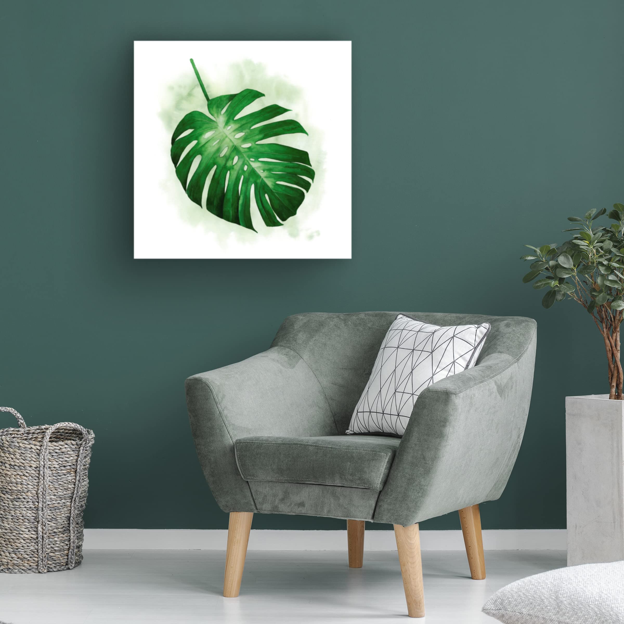 Grace Popp 'Palm Wash I' Canvas Wall Art Print - Modern Abstract Painting for Living Room, Bedroom & Office Decor