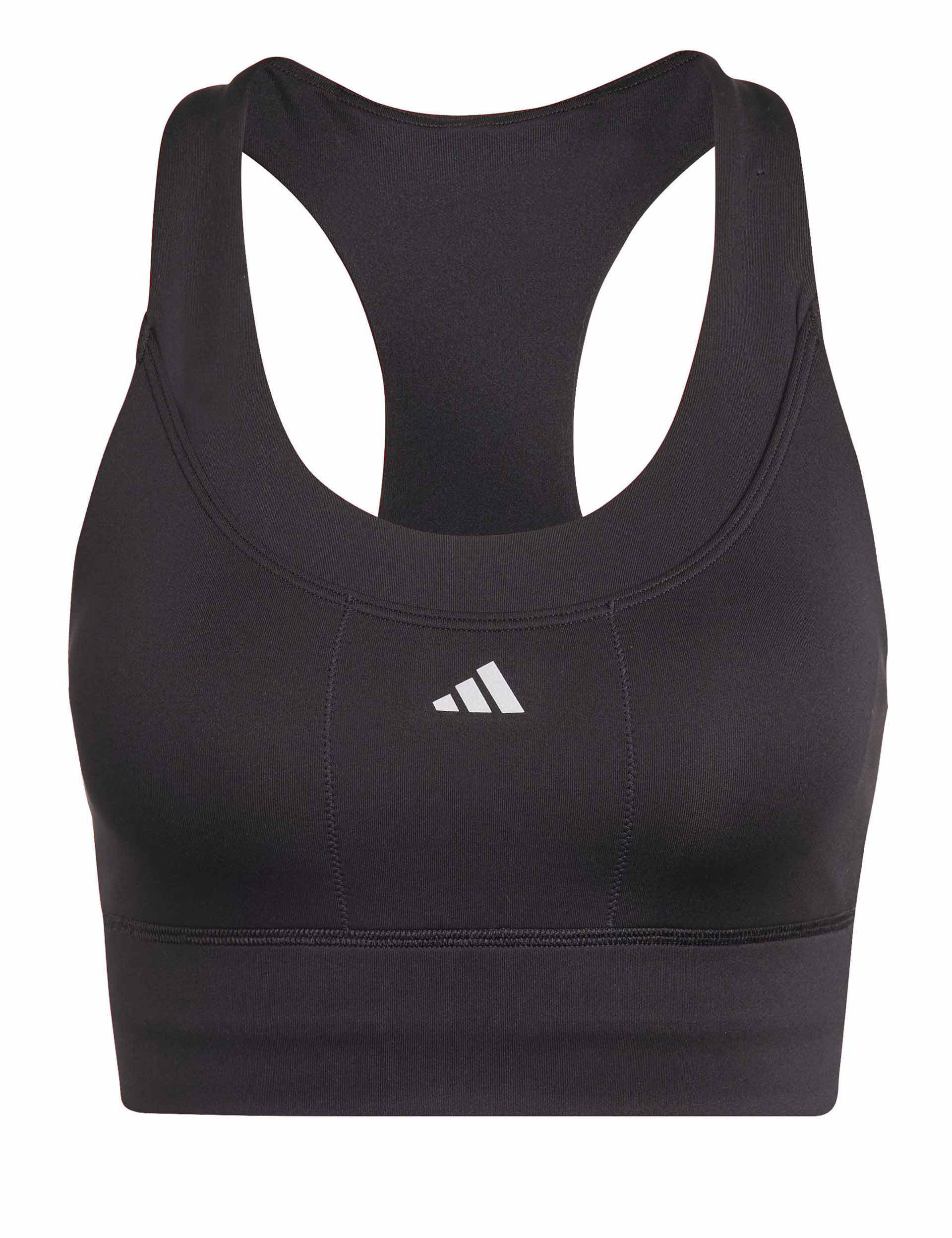 Run Pocket Medium Support Bra - Black | Comfortable & Supportive Sports Bra for Running, Yoga & Workouts