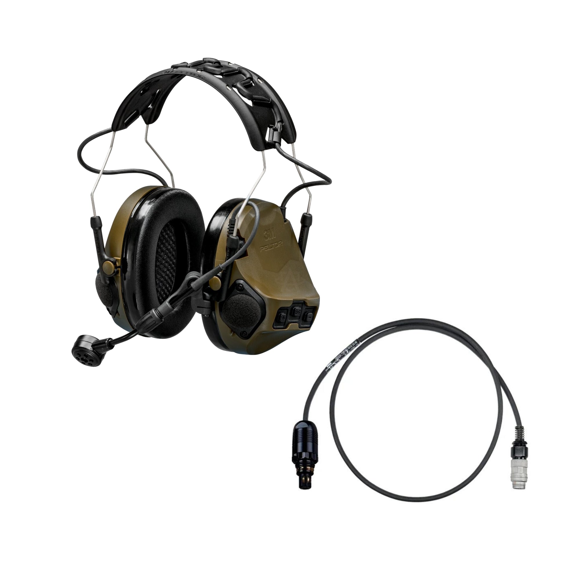 3M Peltor ComTac VII Military-Grade Tactical Headset with TMAS Technology - Hearing Protection & Communication for Special Forces, Police & Shooting Enthusiasts - Ideal for Combat Training, Range Shooting & Tactical Operations