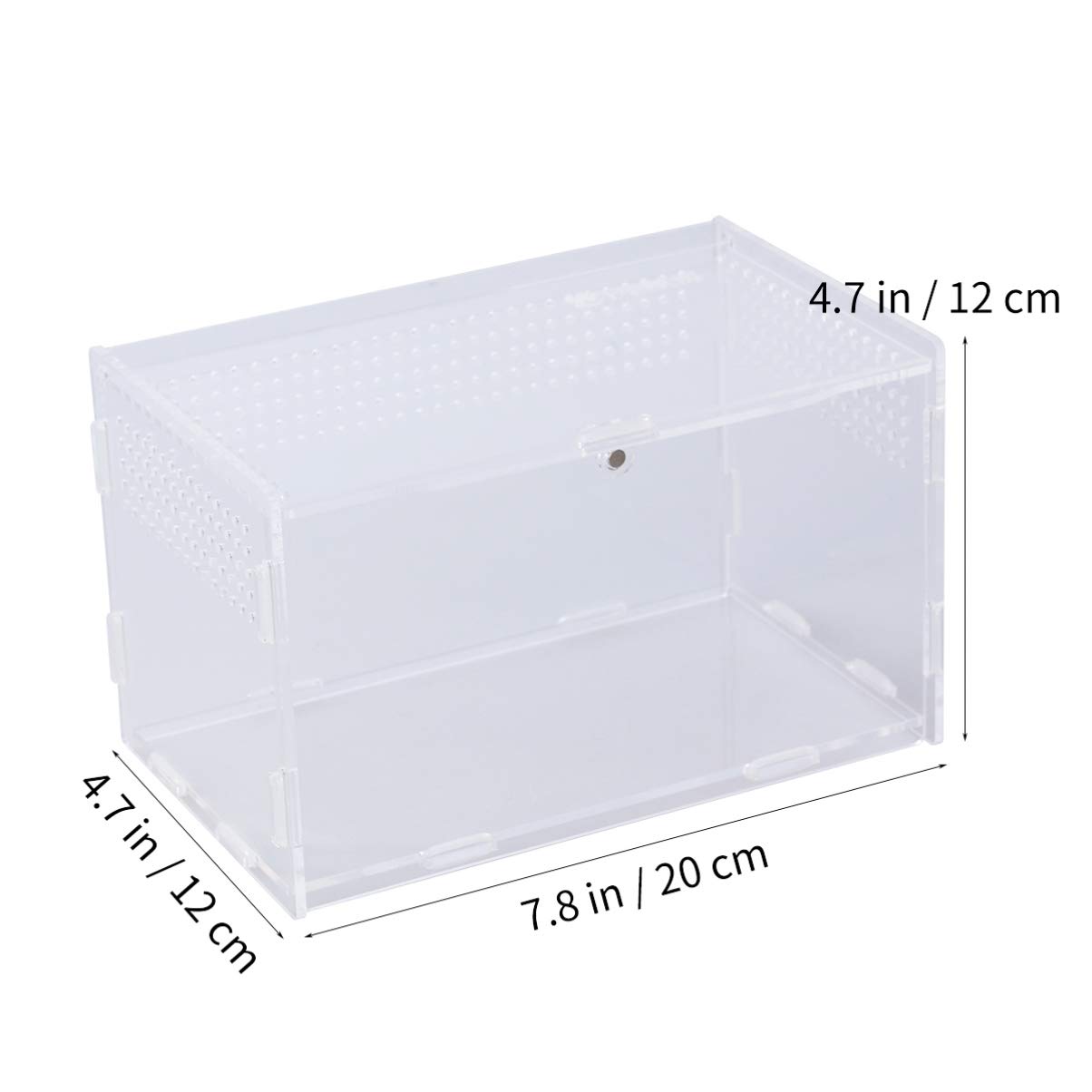 Balacoo Small Acrylic Reptile Terrarium - Box Habitat for Bearded Dragons, Turtles, Baby Tortoises & Small Pets - Perfect for Home, Office or Classroom Use
