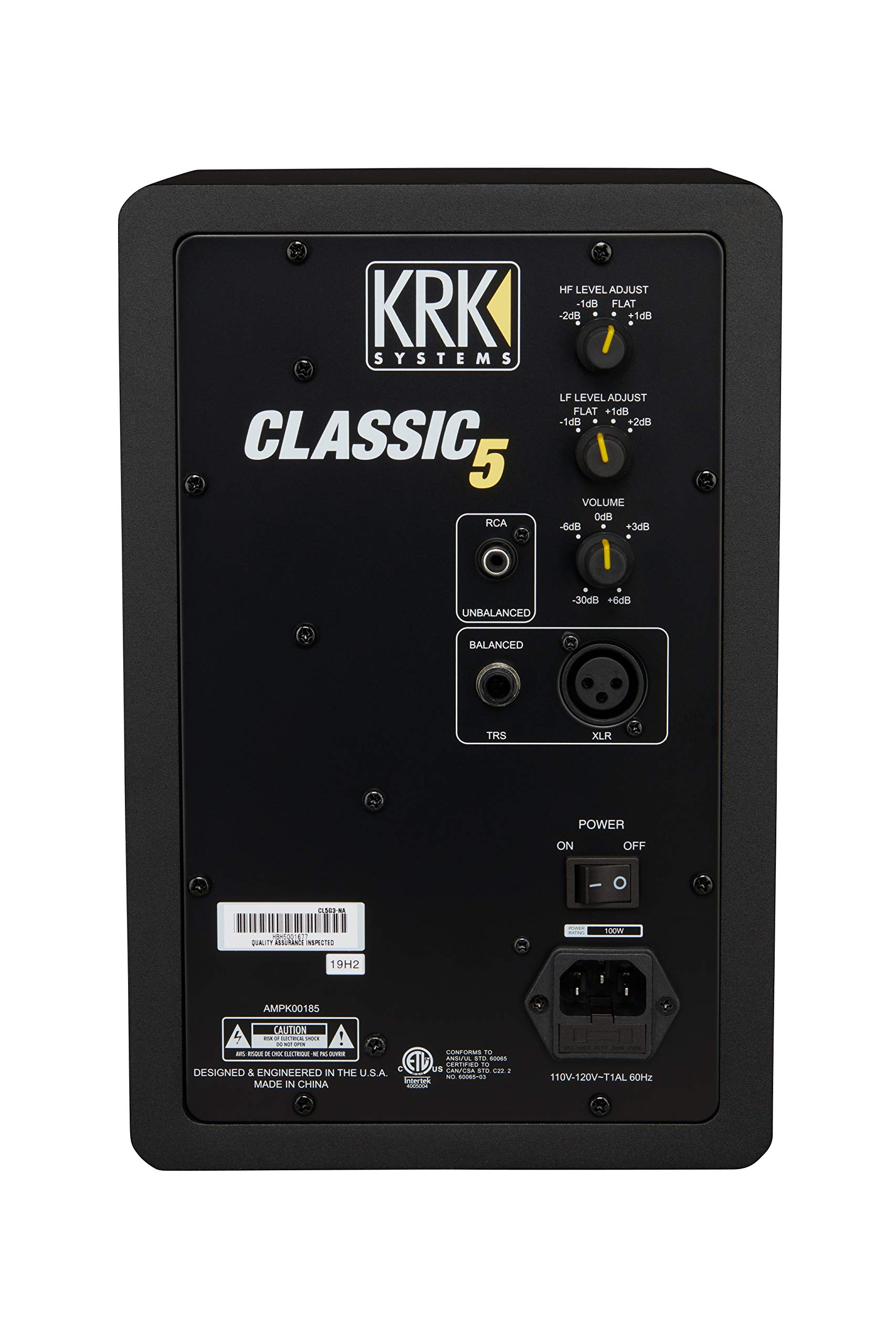 KRK 5-Inch Classic Studio Monitor Speakers - Professional-Grade Sound for Music Production, Home Recording & DJing - Perfect for Home Studios & Audio Mixing
