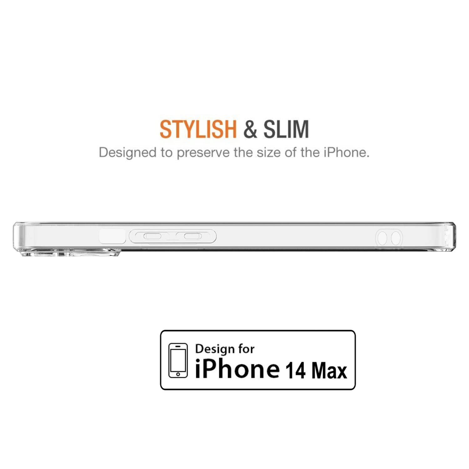 Shamo's Ultra Slim Clear TPU Case for iPhone 14 Plus - Shockproof, Anti-Yellowing, Scratch-Resistant with Camera Protection | Wireless Charging Compatible & Enhanced Grip | Perfect for Daily Use, Outdoor Activities & Travel Protection