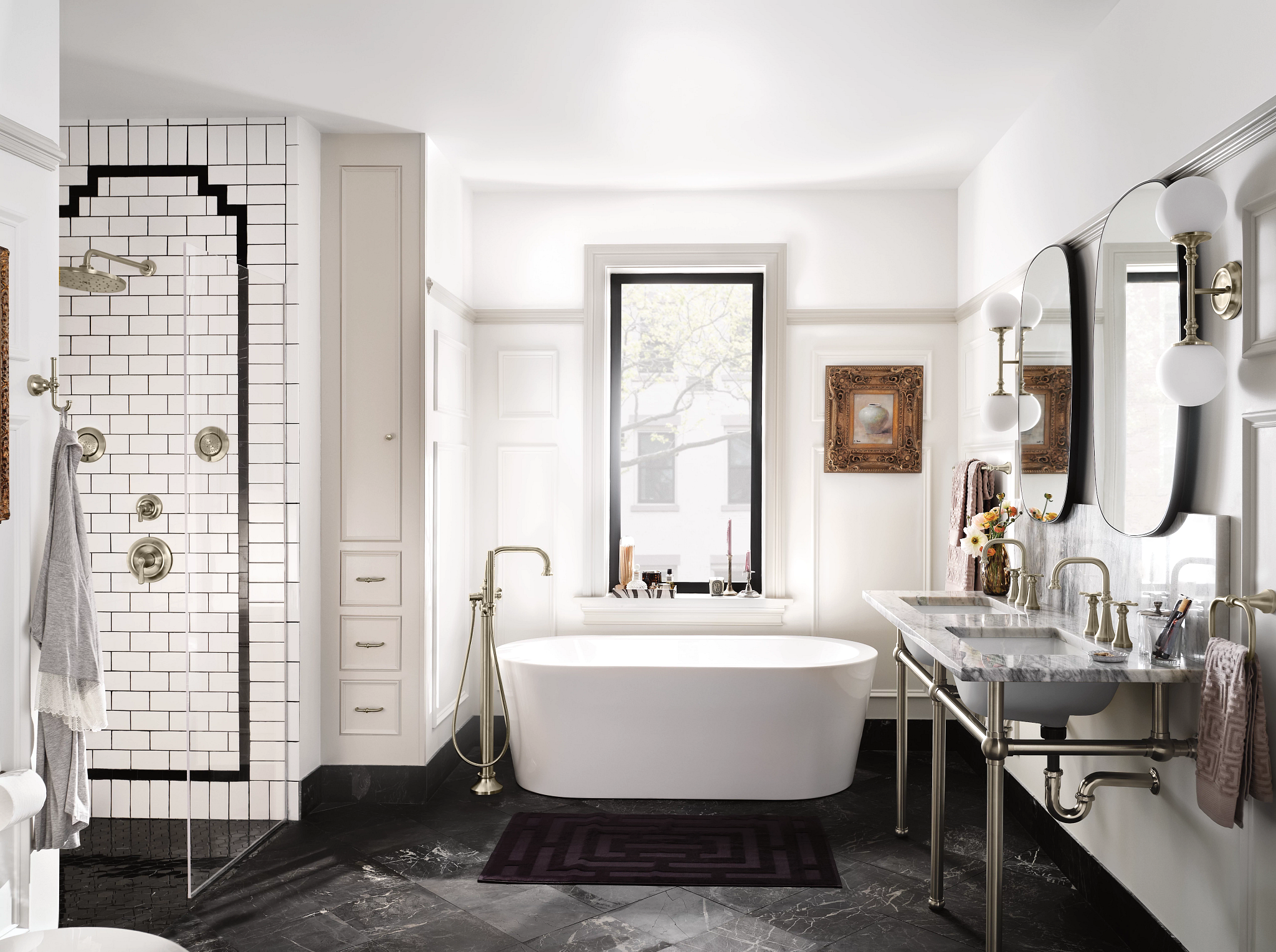 Colinet Chrome Single Handle Bathtub Faucet with Hand Shower - Perfect for Modern Bathroom Renovations and Spa-Like Showers