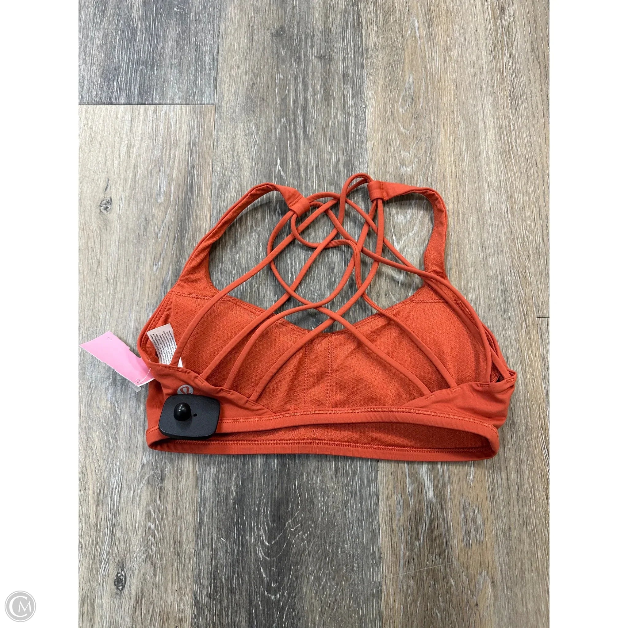 Lululemon Orange Athletic Sports Bra Size 6 - High Support Workout Top for Running, Yoga & Gym