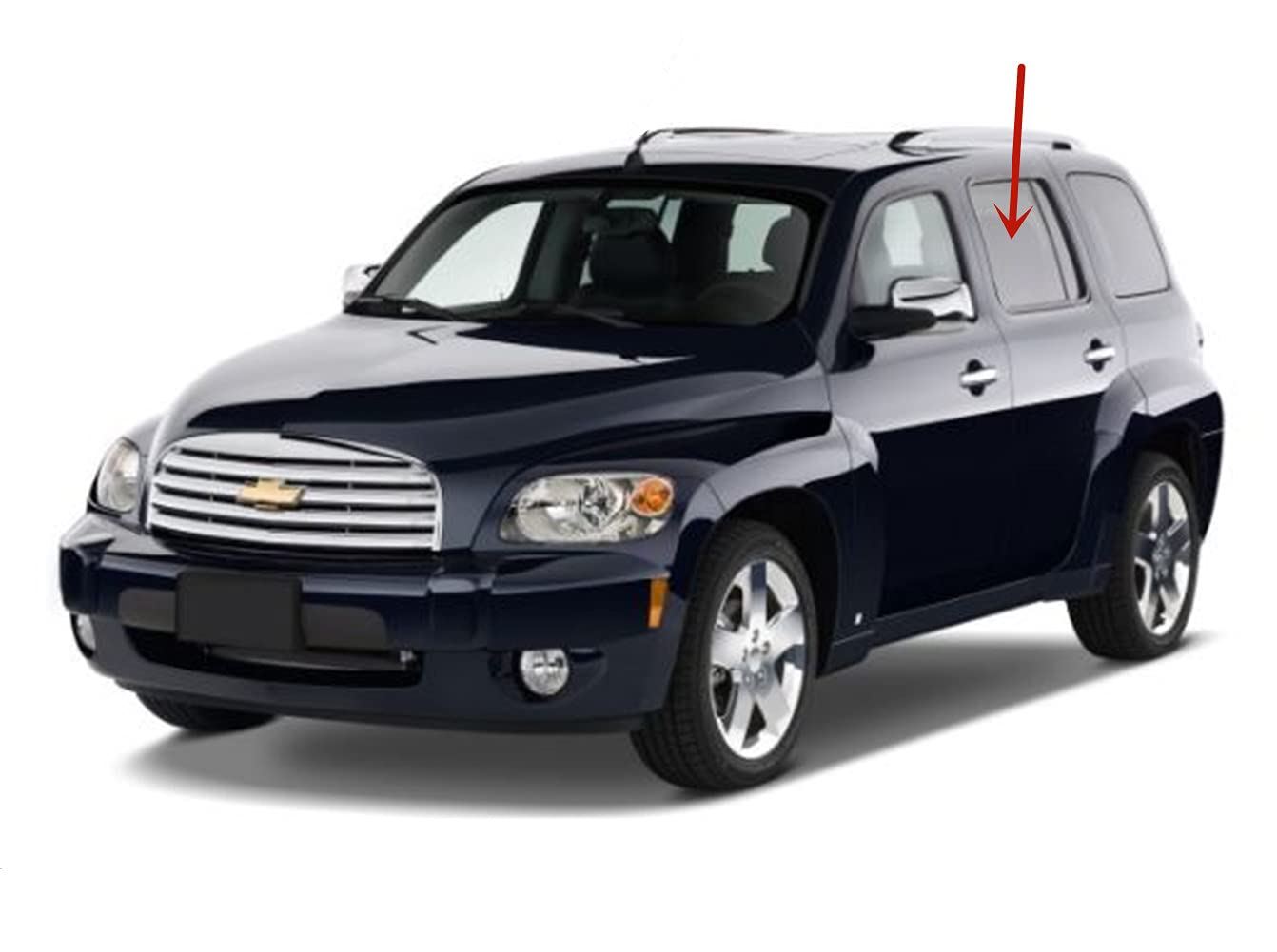 Chevrolet HHR 2006-2011 Driver Side Rear Door Window Glass Replacement - Perfect for Auto Glass Repair & Vehicle Maintenance