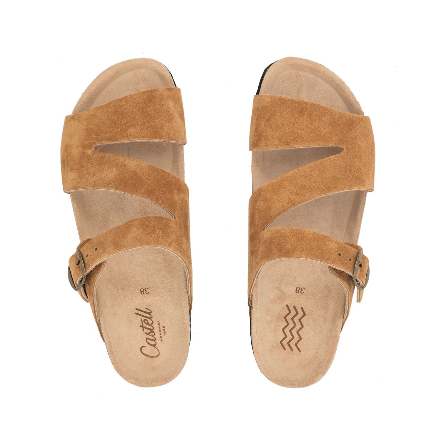 Women's Leather Zigzag Sandals - Comfortable Benestar Fashion Footwear 1956 M Degas Style | Perfect for Summer Outings, Beach Vacations & Casual Wear