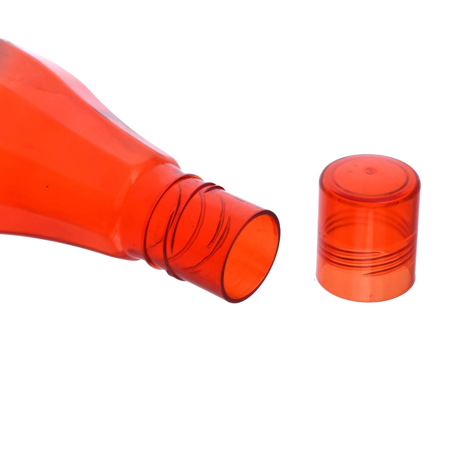 Kuber Industries 3-Piece Plastic Coral Fridge Water Bottle Set with Lids - 1000ml, Red | BPA-Free Drink Storage Containers for Juice, Milk & Water | Perfect for Home, Office & Outdoor Use