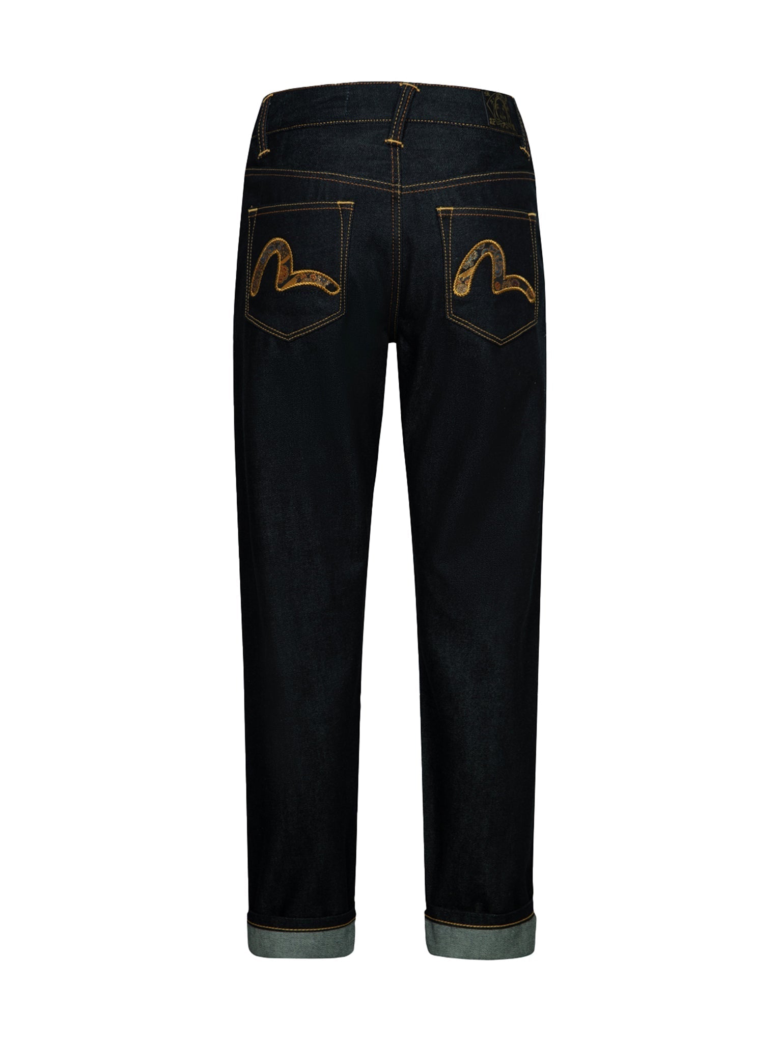 Stylish Brocade Appliqué Seagull Relaxed Fit Jeans for Women - Comfortable & Trendy Casual Denim Pants for Everyday Wear, Outings, and Street Fashion