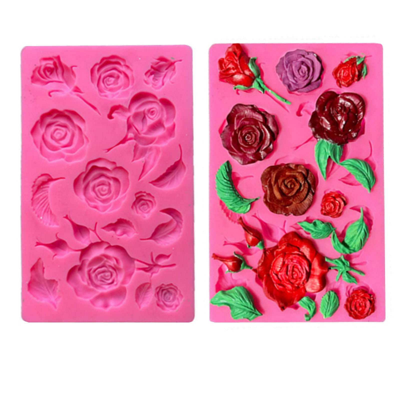 Premium Rose Flower Fondant Molds - Chocolate & Cake Decorating Tools for DIY Baking, Epoxy Resin Crafts - Perfect for Wedding Cakes, Cupcake Toppers, and Home Dessert Decorations