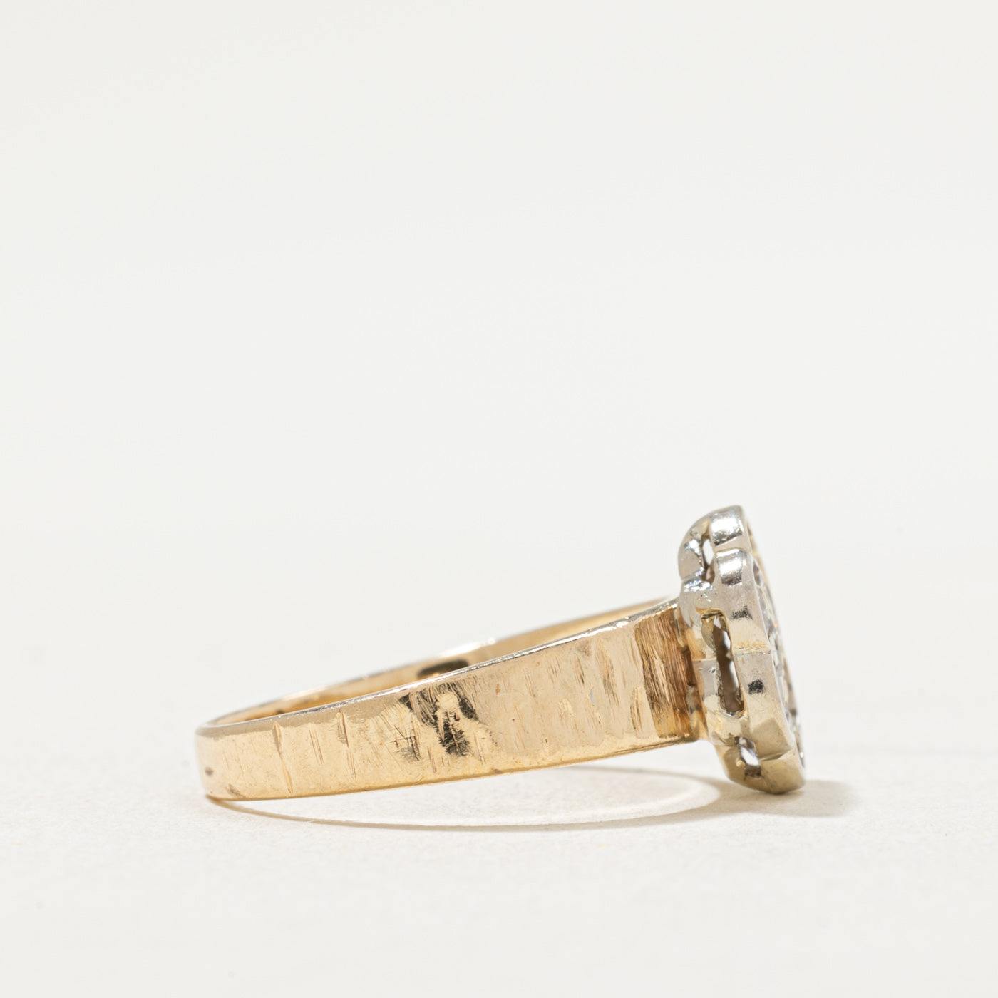 14K Gold Diamond Daisy Ring - 0.60 Carat Total Weight (CTW) - Size 5.75 - Elegant Floral Jewelry for Women, Perfect for Weddings, Anniversaries & Everyday Wear
