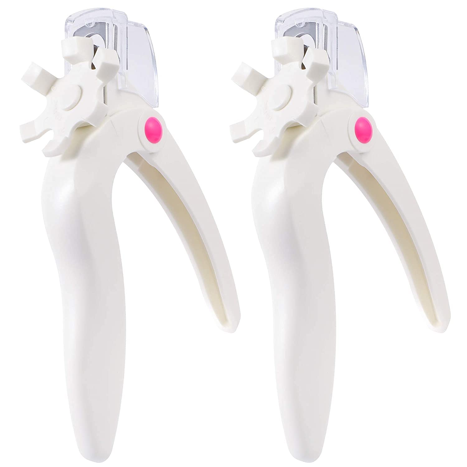 KIRA Professional Acrylic Nail Clipper - Adjustable Stainless Steel Gel Nail Tip Cutter with U-Shaped Blade - False Nail Trimmer for Manicure & Nail Art (White) - Perfect for Salon, Home Use & DIY Nail Extensions
