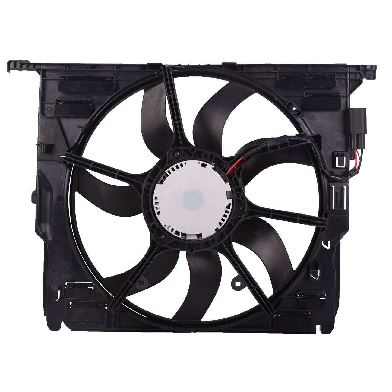 Topaz 17428509741 Radiator Cooling Fan Assembly - Compatible with BMW 528i 530i 535i 640i 740i 3.0L - High Performance Replacement Part for Engine Cooling System - Perfect for Summer Driving & Heavy Traffic Conditions