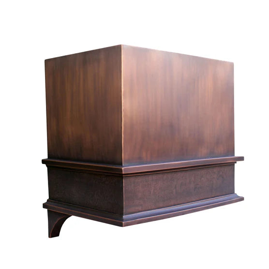Custom Designer Copper Kitchen Hood - RHM Heritage Box Shape CT VH28SH | Elegant Range Hood for Modern & Traditional Kitchens | Perfect for Home Chefs & Stylish Kitchens