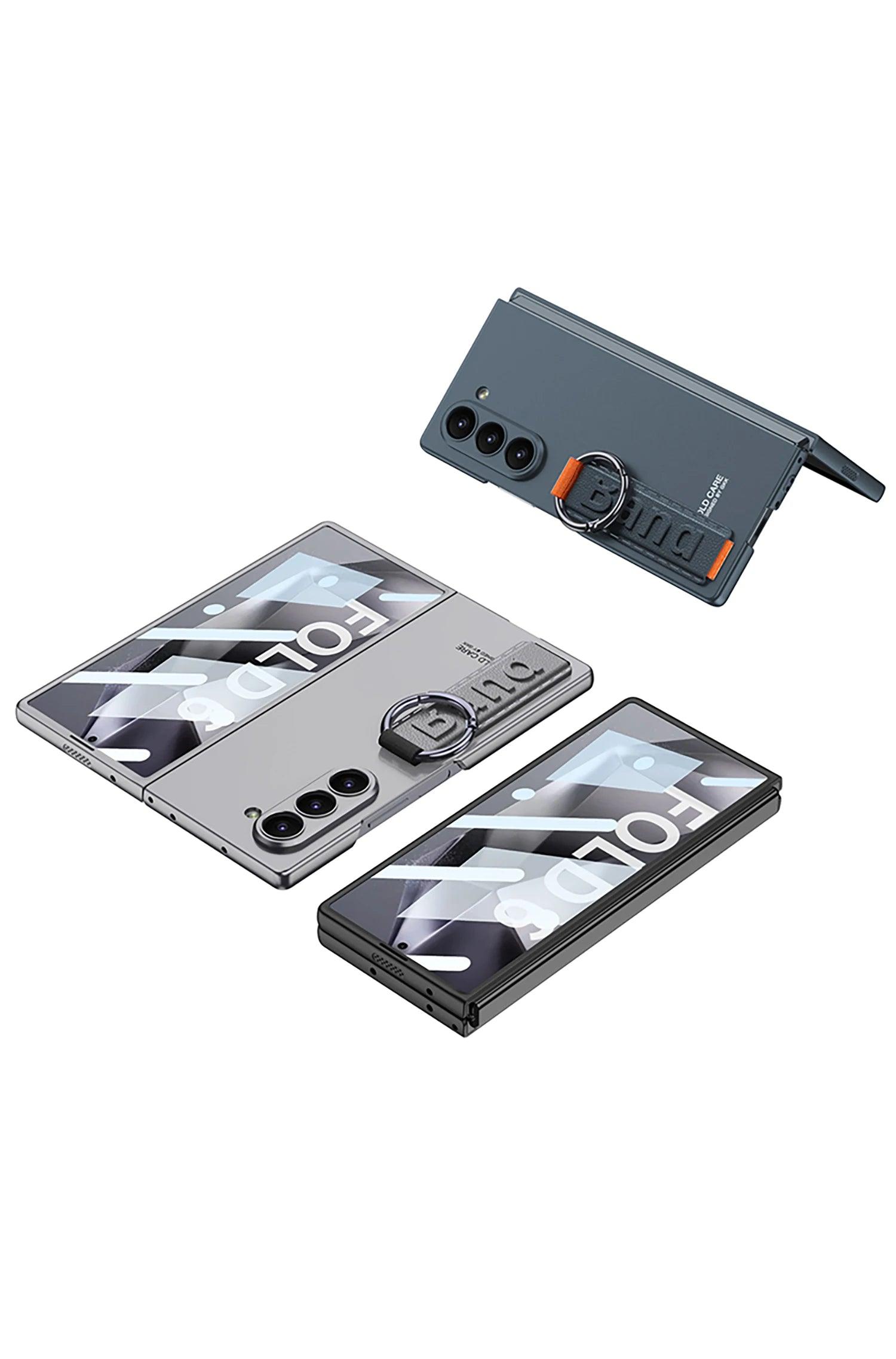 Shockproof Ring Holder Case for Samsung Galaxy Z Fold 6 - Protective Phone Cover with Kickstand for Hands-Free Viewing - Perfect for Work, Travel, and Everyday Use