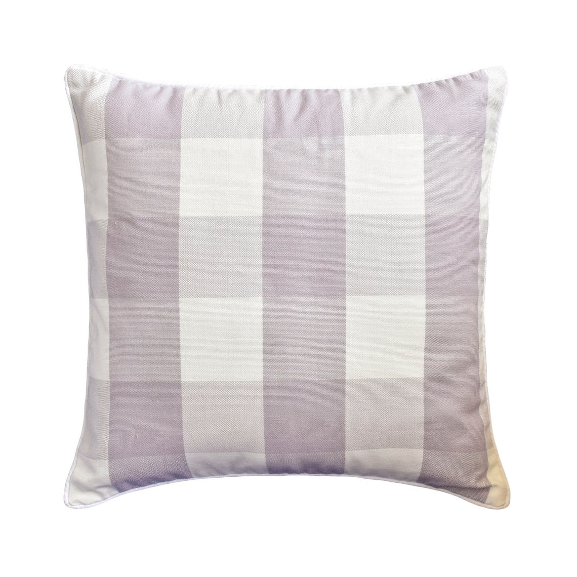 Beige Plaid Cotton Decorative Euro Sham Pillow Cover - Soft Luxury Bedding Accent for Farmhouse, Boho & Modern Home Decor (18x18 Inches) - Perfect for Master Bedroom, Guest Room & Cozy Living Spaces