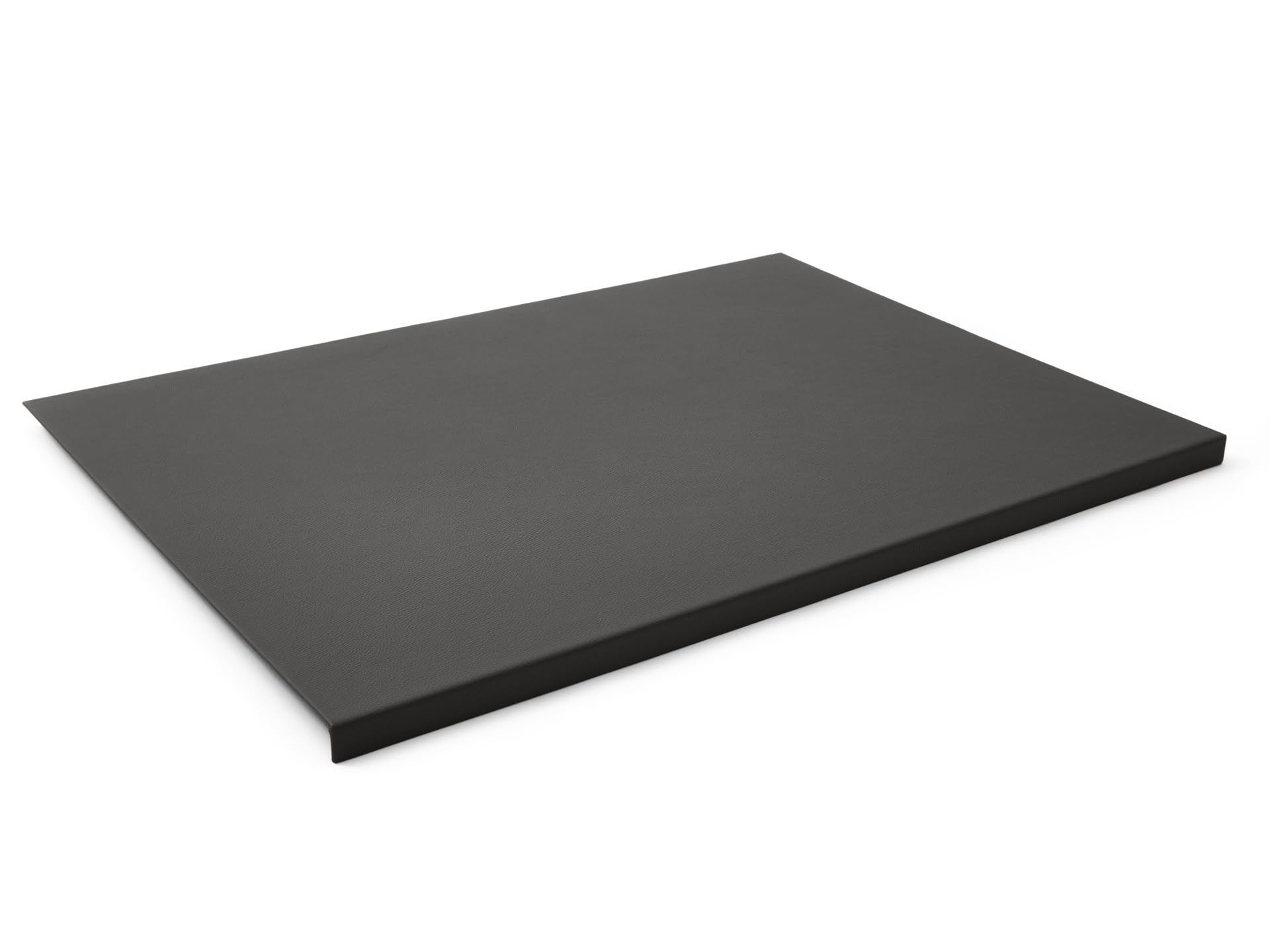 Eglooh Adamantis Real Leather Desk Protector Anthracite Gray 70x50cm - Modern Design, Non-Slip, Internal Steel Structure with L-Shaped Front Profile - Made in Italy - Perfect for Office, Home Workspace & Executive Desks