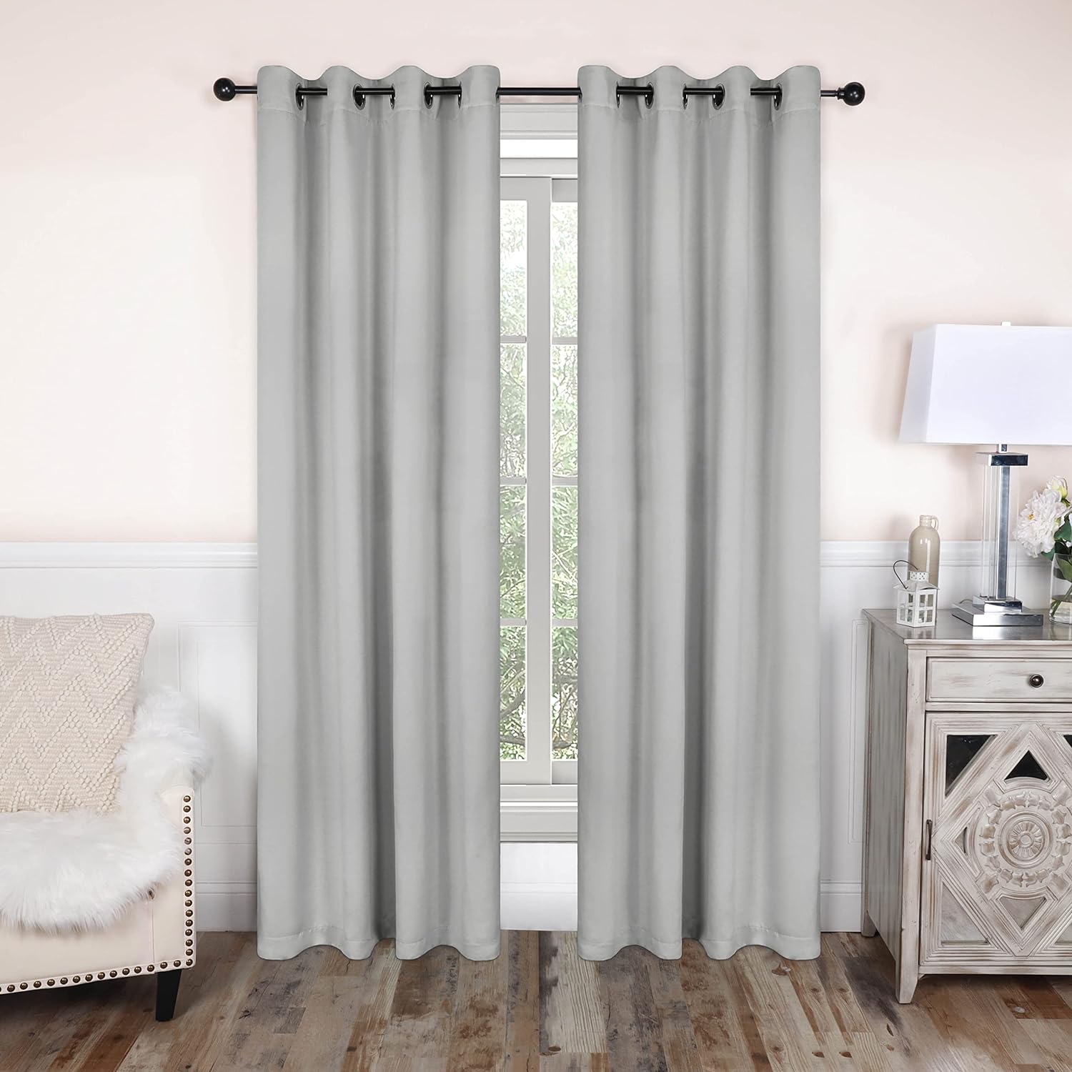 Blackout Curtains for Bedroom - Set of 2 Panels, Grommet Top Room Darkening Thermal Insulated Drapes for Better Sleep & Energy Efficiency | Perfect for Home Theater, Nursery & Shift Workers