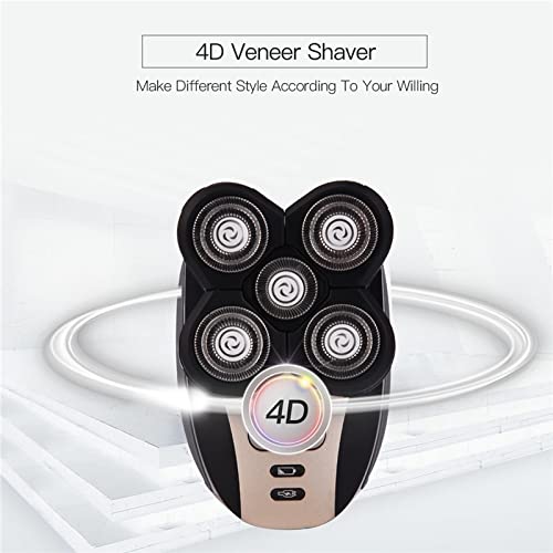5-in-1 Rechargeable Electric Razor for Men - 4D Floating Head Shaver with Nose Hair Trimmer & Clipper | Perfect for Travel, Gym & Daily Grooming Routine