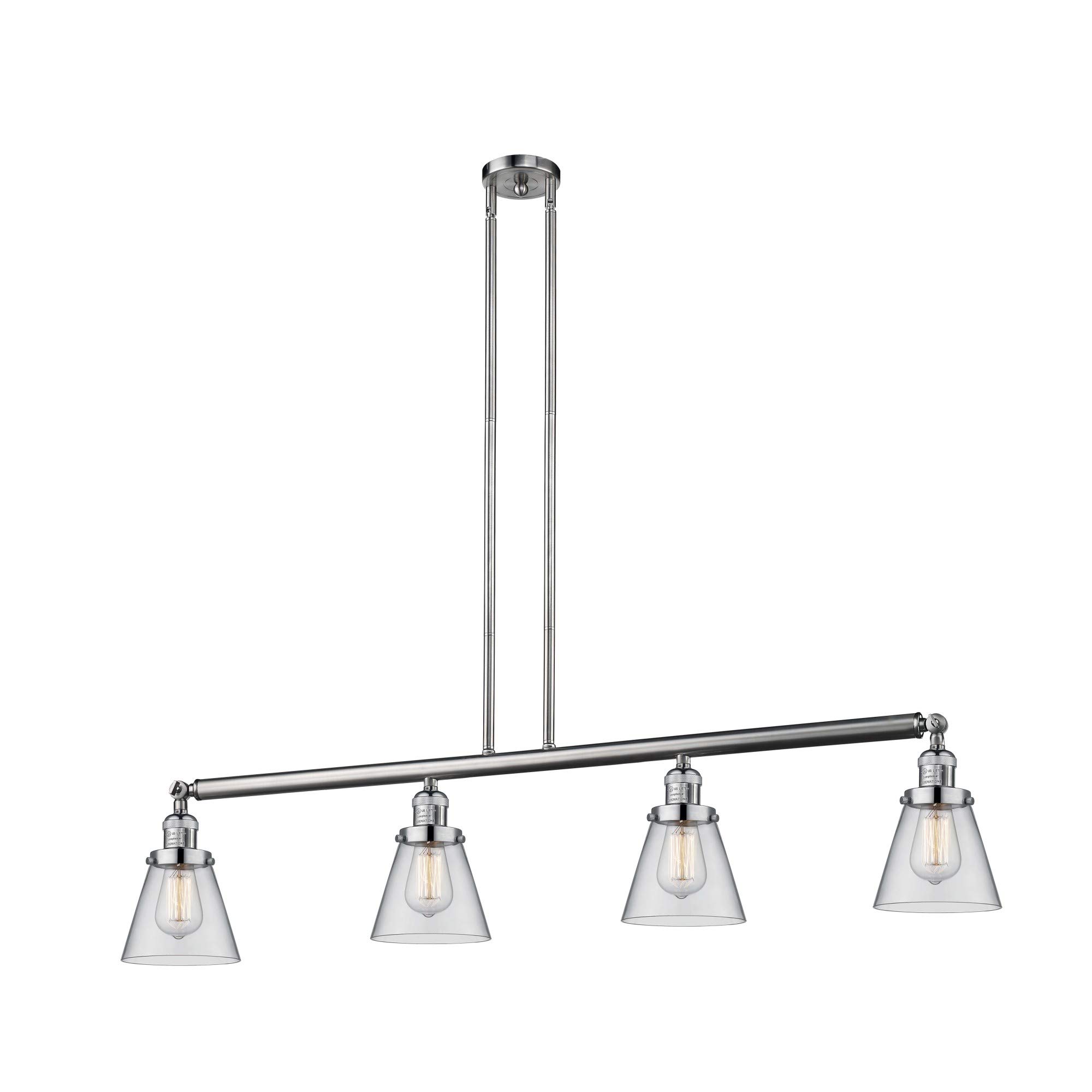 214-PC-G63 Small Cone 3-Light Island Pendant Light in Polished Chrome - Perfect for Kitchen Islands, Dining Rooms, and Modern Home Decor