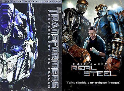 Transformers: Revenge of the Fallen & Real Steel - 2-Pack DVD Set | Action Robot Movies for Sci-Fi Fans & Collectors | Perfect for Movie Nights & Gift Giving