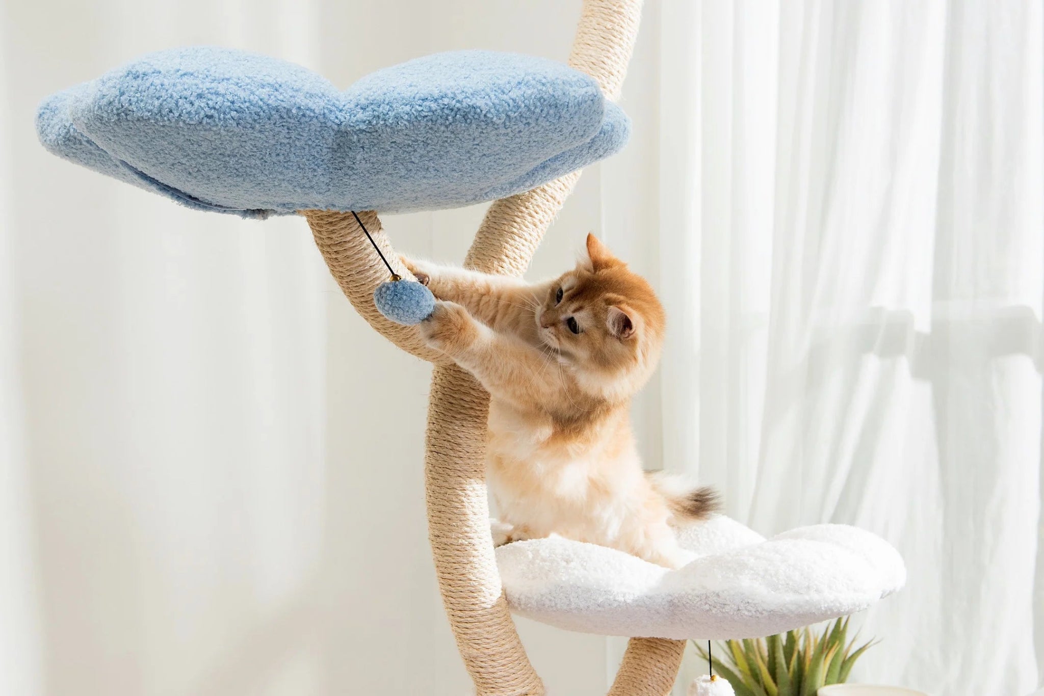Premium 4-Tier Fairy Cat Tower with Designer Flower Perches - Stylish & Durable Cat Tree for Indoor Play, Climbing, and Lounging - Perfect for Small Spaces and Multi-Cat Homes