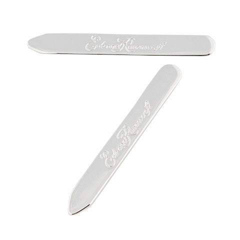 Premium Silver Collar Stays for Men - Adjustable Shirt Collar Support - Formal & Business Attire Accessories - Perfect for Weddings, Office & Special Events