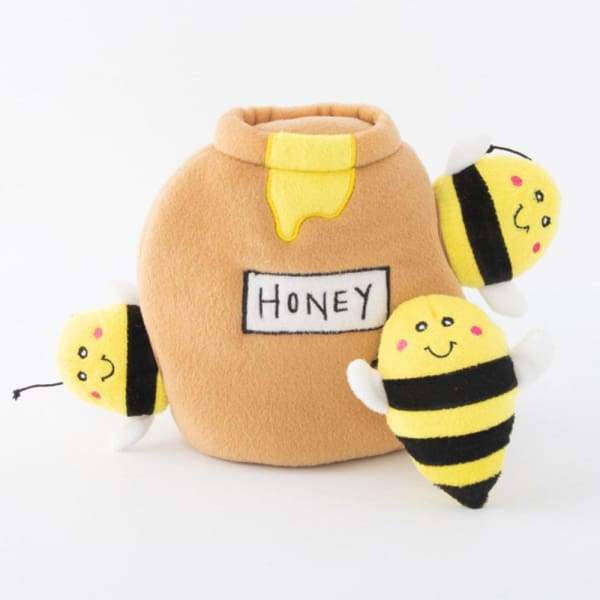 ZippyPaws Burrow Honey Pot Dog Toy - Interactive Plush Hide & Seek Game for Small & Medium Dogs - Perfect for Indoor Play & Training