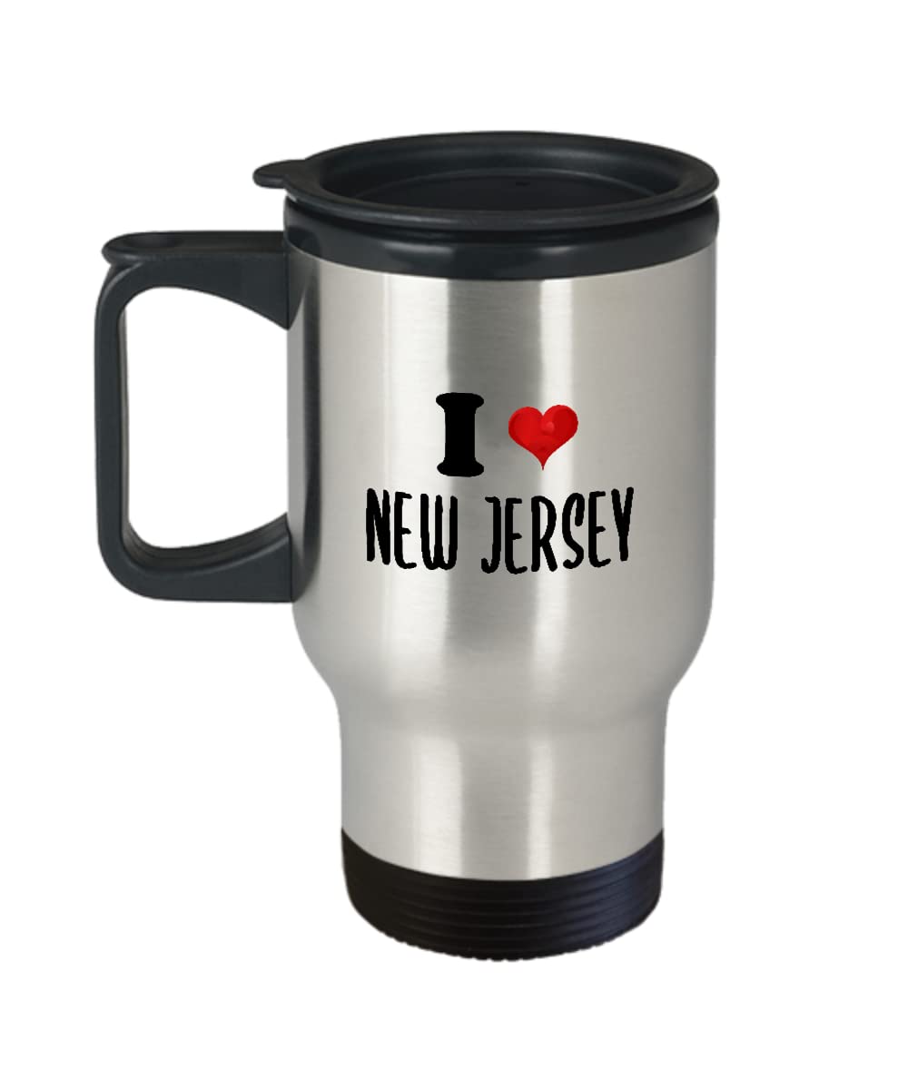 Insulated New Jersey Travel Mug - Stainless Steel Coffee Tumbler for Hot & Cold Drinks | NJ State Souvenir, USA Travel Gift | Perfect for Commuting, Road Trips & Outdoor Adventures