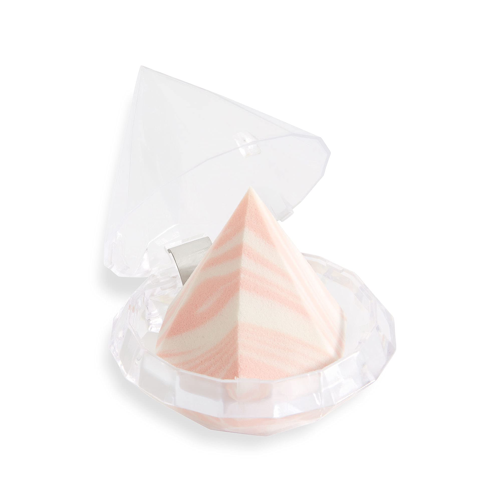 Revolution Beauty London Precious Stone Diamond Makeup Blender Sponge with Travel Case - Perfect for Flawless Foundation & Concealer Application On-The-Go