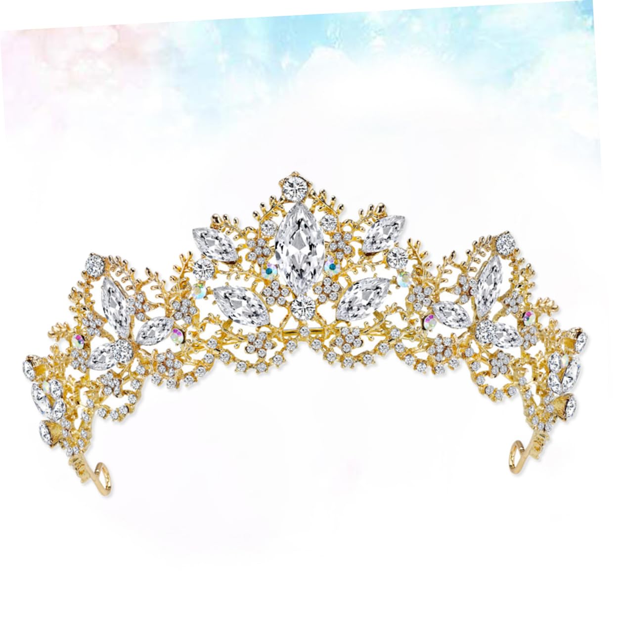 Elegant Bridal Tiara Headband - Wedding Headdress for Bride, Prom & Party - Queen Crown Headpiece for Women - Perfect for Weddings, Proms, and Special Occasions
