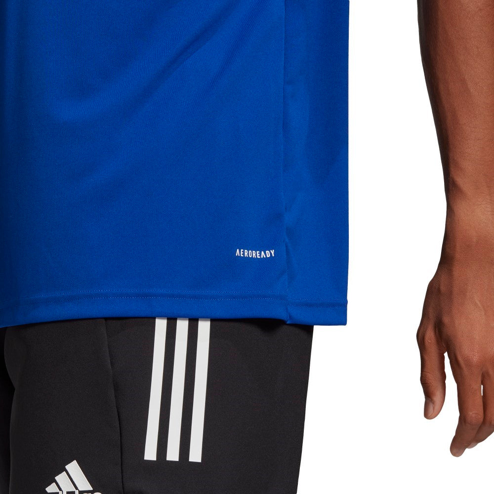 Adidas Squadra 21 Men's Performance Polo Shirt - Royal Blue & White - Moisture Wicking, Breathable Fabric for Golf, Tennis & Casual Wear