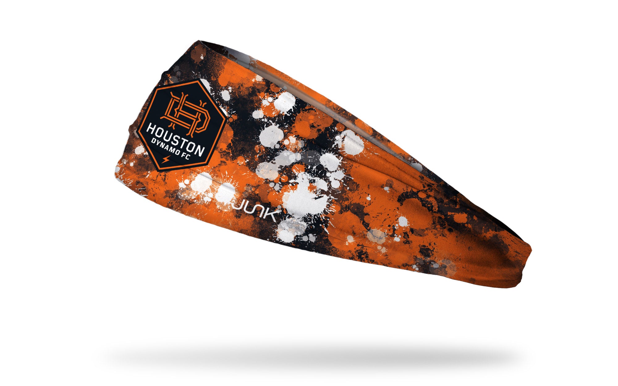 Houston Dynamo FC Splatter Big Bang Lite Headband - Moisture Wicking Sports Headband for Soccer, Running & Workouts - Stay Cool & Comfortable During Intense Training