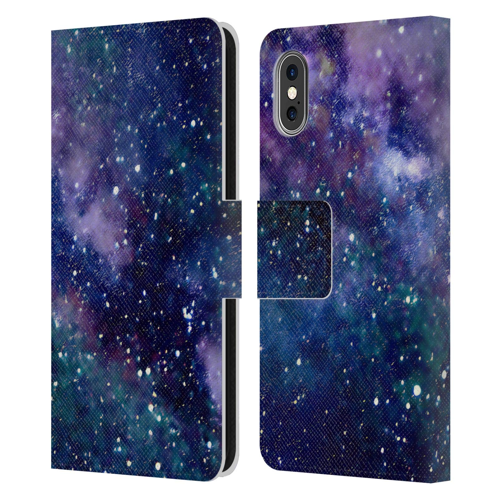 Official Cosmo18 Milky Way Space Leather Book Wallet Case Cover for Apple iPhone X/Xs - Stylish Protection for Everyday Use & Travel
