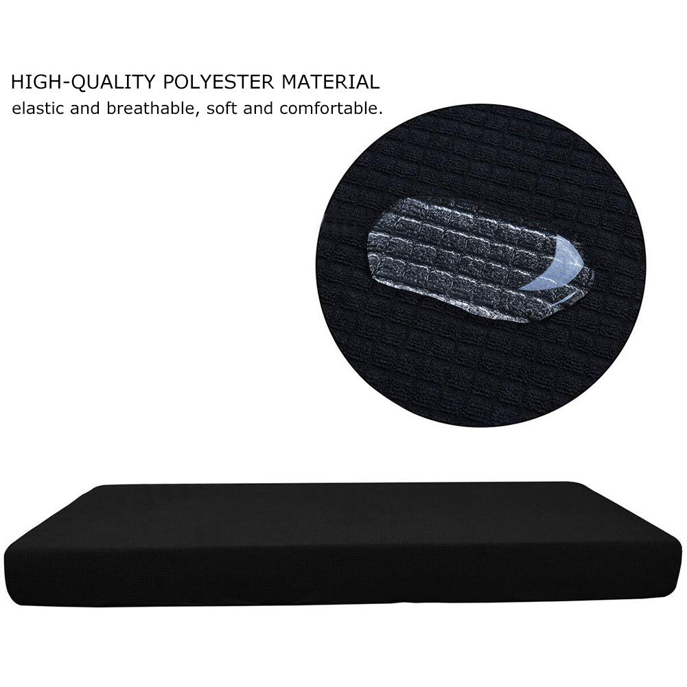 Waterproof Sofa Cover for Dogs & Kids - Soft Elastic Polyester Washable Couch Protector - Modern Furniture Protector for Home, Pets (Black, One Seater) | Perfect for Living Room, Family Room & Pet-Friendly Homes