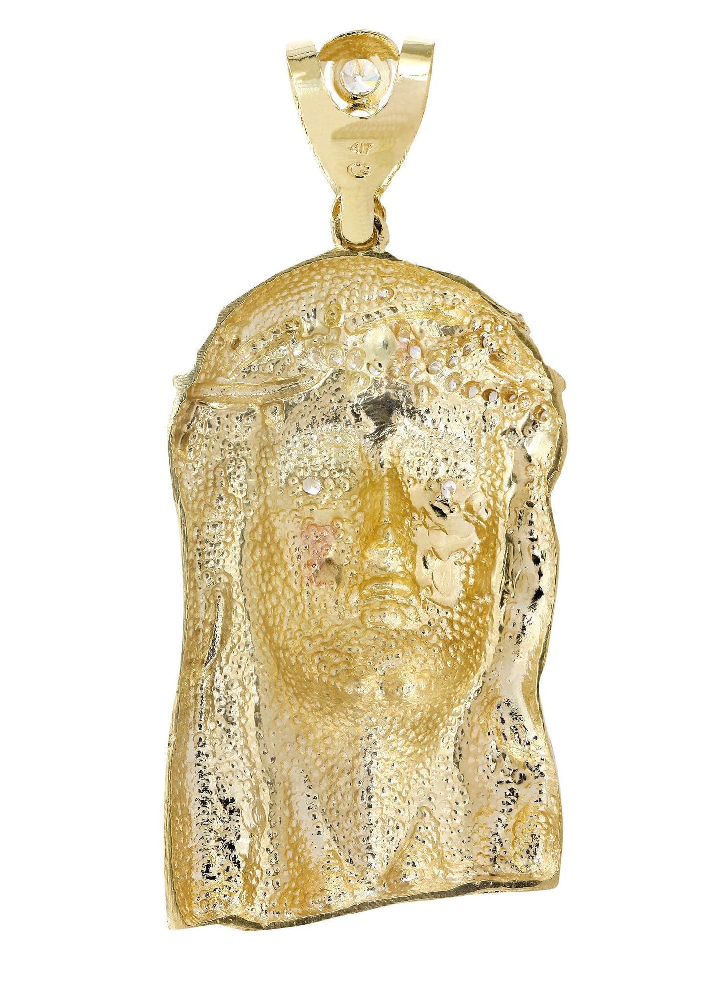 10K Gold Jesus Piece Pendant Necklace - 53.9 Grams Heavy Religious Jewelry for Men & Women - Perfect for Church, Gifts & Hip Hop Fashion