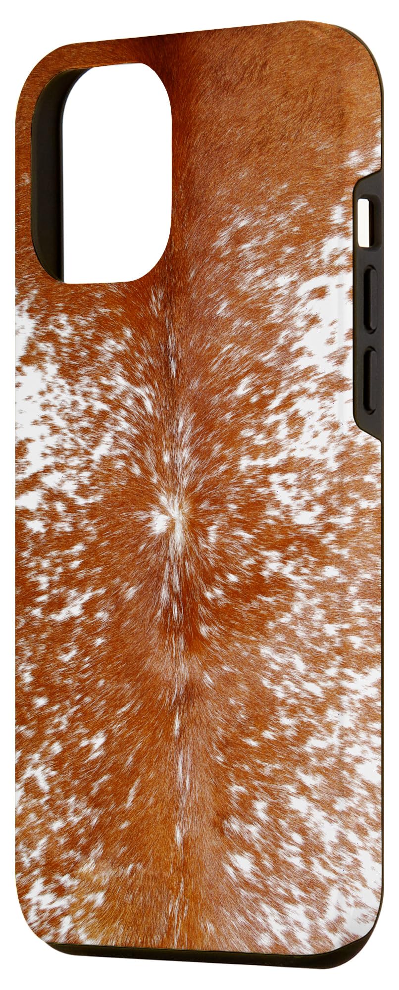 iPhone 12 Pro Max Case - Wildflower Cow Western Longhorn Brown Brindle Cowhide Print Design | Durable Protective Phone Cover for Everyday Use, Travel & Outdoor Activities