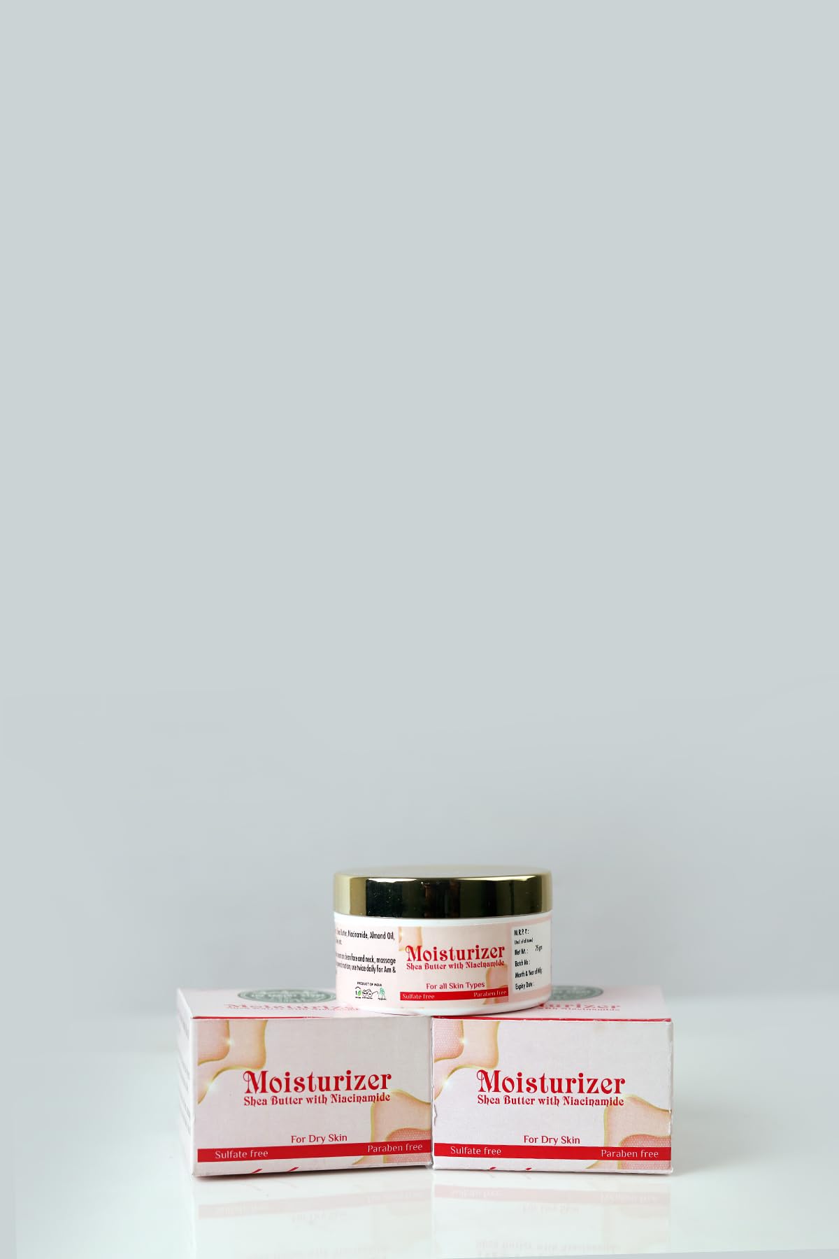 THE EARTHY STORE Women's Shea Butter & Niacinamide Face Moisturizer Cream - 75g for Dry Skin Care - Hydrating & Brightening Daily Skincare Routine