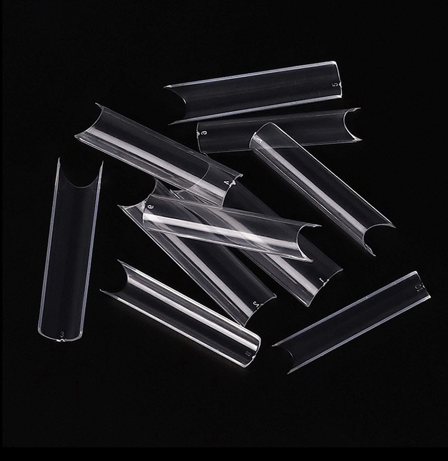 500pcs Clear C Curve Extra Long Fake Nails Tips - Acrylic Artificial Nails for Women, DIY Nail Art, Salon & Home Manicure | Perfect for Parties, Weddings & Daily Wear