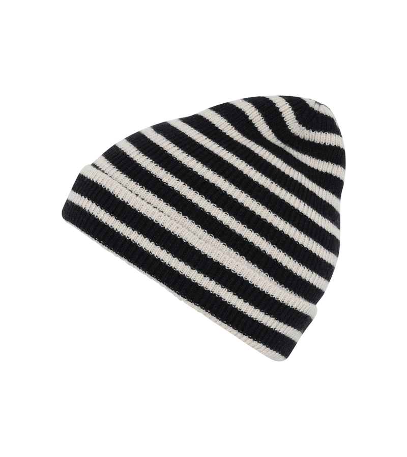 mp Denmark Denim Melange Bergen Striped Beanie Hat - Soft Winter Knit Cap for Men & Women | Perfect for Cold Weather, Outdoor Activities & Fashion Accessories