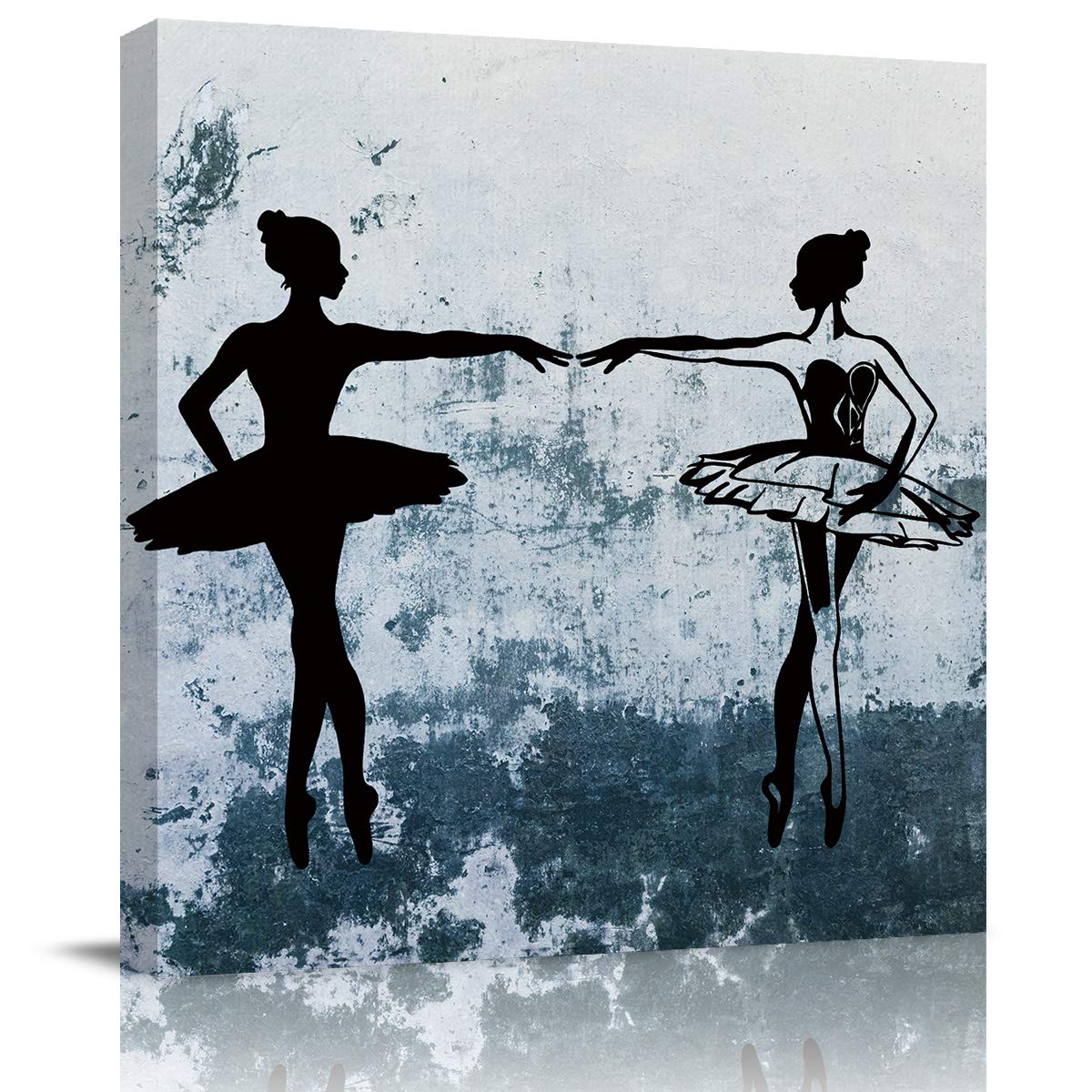 Ballet Dancer Wall Art Canvas Print - 20x20 Inch Retro Aesthetic Painting Poster for Office, Living Room & Kitchen Decor | Home & Office Wall Decor | Perfect Gift for Dance Lovers & Art Enthusiasts