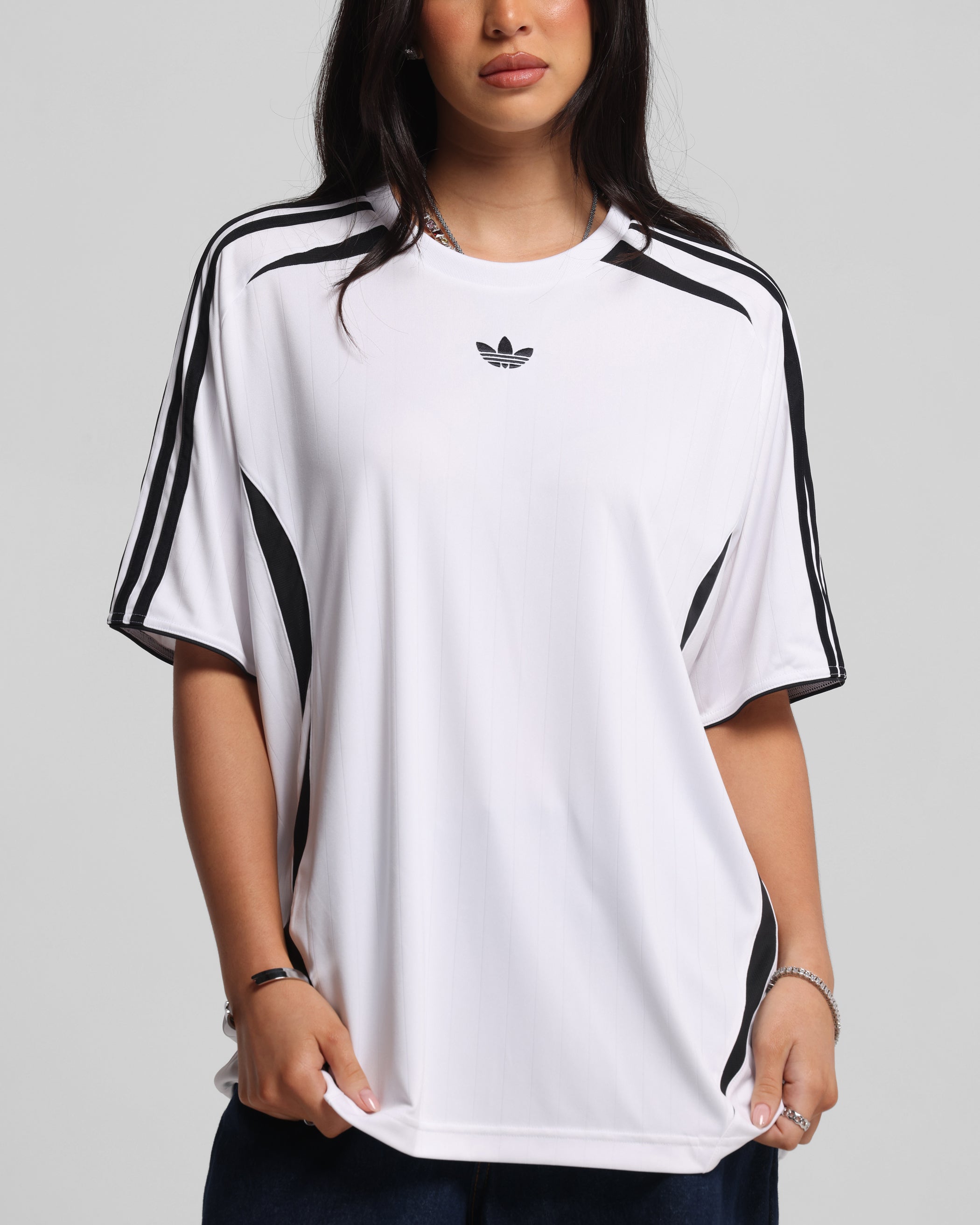 Adidas Adicolor Teamgeist T-Shirt for Men - White & Black Cotton Crewneck Tee - Casual Wear, Sports & Street Style Outfits