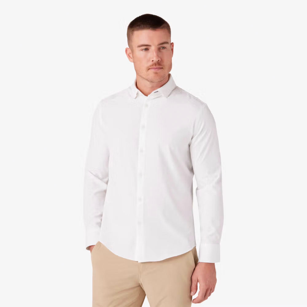 Men's Leeward No Tuck Dress Shirt - Slim Fit Wrinkle-Free Business Casual Shirt for Office & Formal Occasions