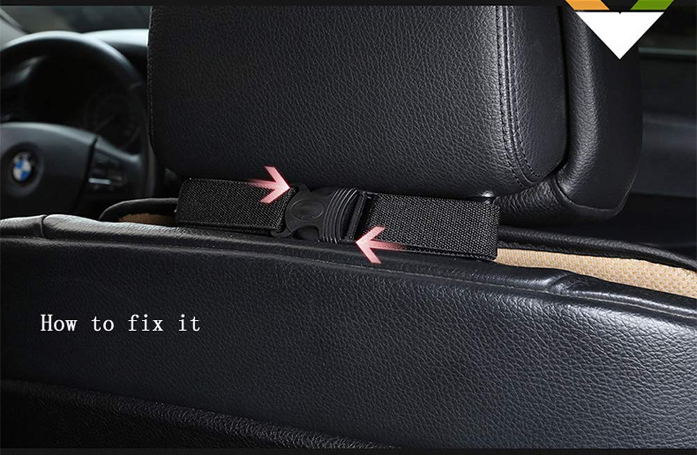 Universal PU Leather Car Seat Protector Cover - Non-Slip, Easy Clean, Fits Most Vehicles (Black & Red) | Perfect for Pets, Kids & Daily Commute
