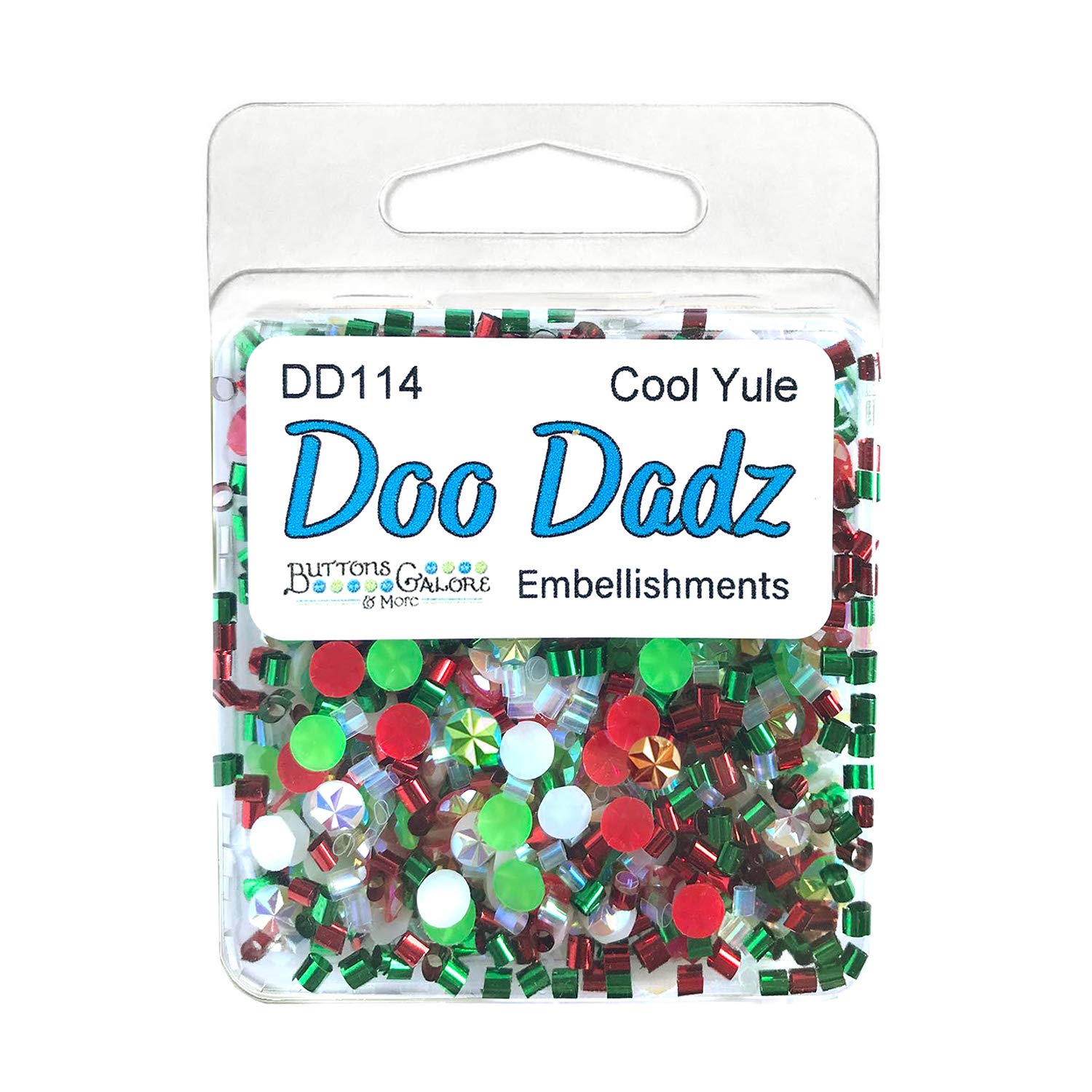 Doo Dadz Flat Back Crystal Diamond Embellishments for DIY Crafts - Cool Yule 3 Pack | Premium Rhinestone Decorations for Scrapbooking, Card Making, Jewelry & Home Decor | Perfect for Christmas Ornaments, Gift Wrapping & Party Decorations