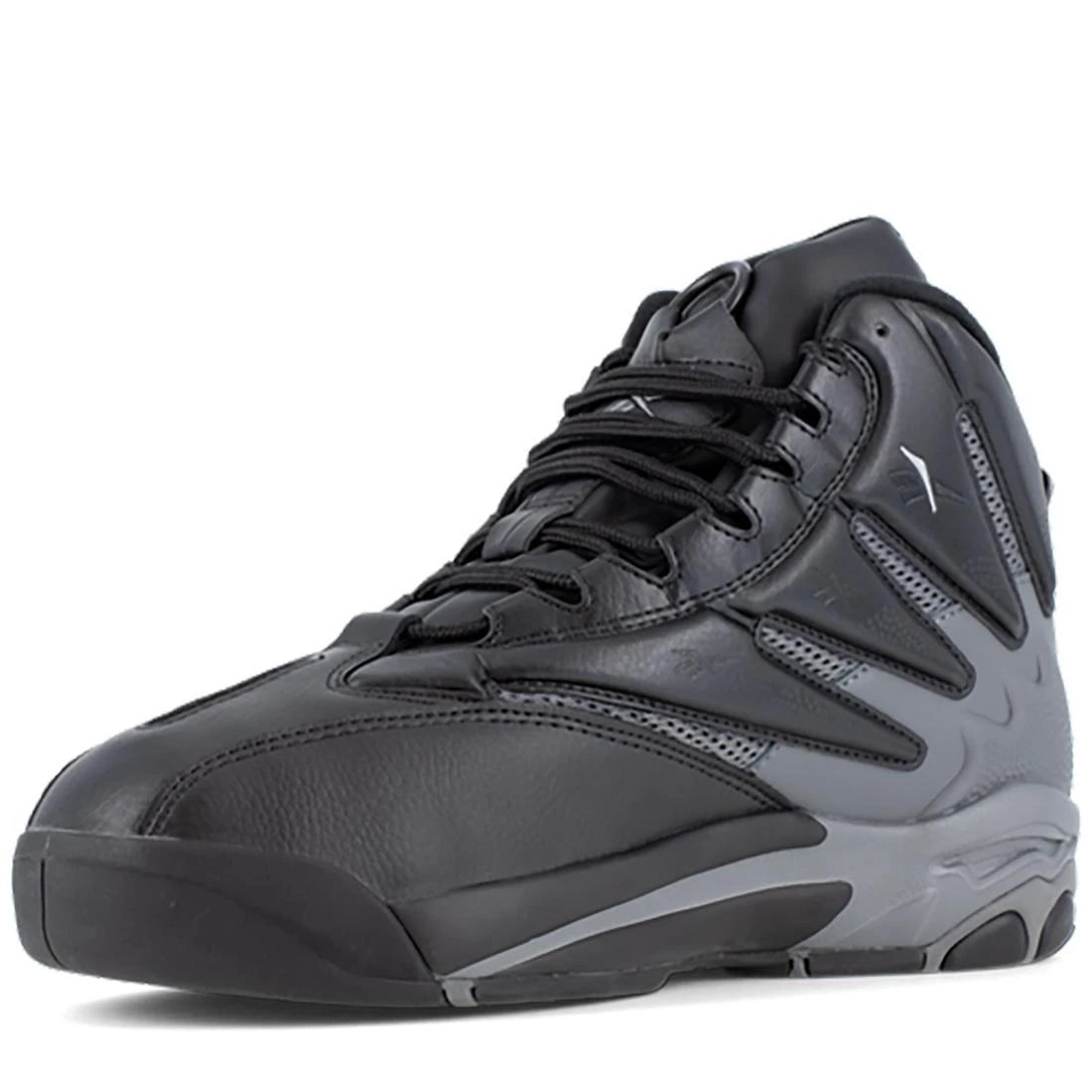 Blast Composite Toe Metguard Work Boots for Men - Black & Dark Gray Safety Shoes - Ideal for Construction, Warehouse & Heavy Duty Work