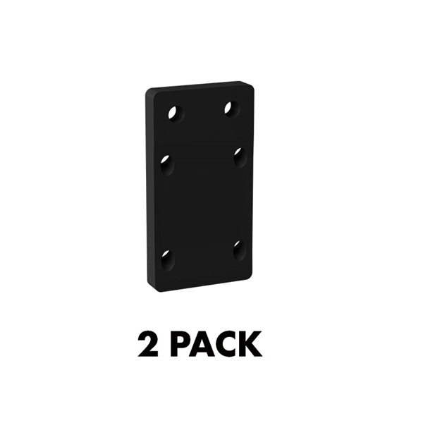 2-Pack Raked Bottom Rail Mounting Plates - 45mm x 85mm x 9mm - Heavy Duty Brackets for Fence & Deck Installation