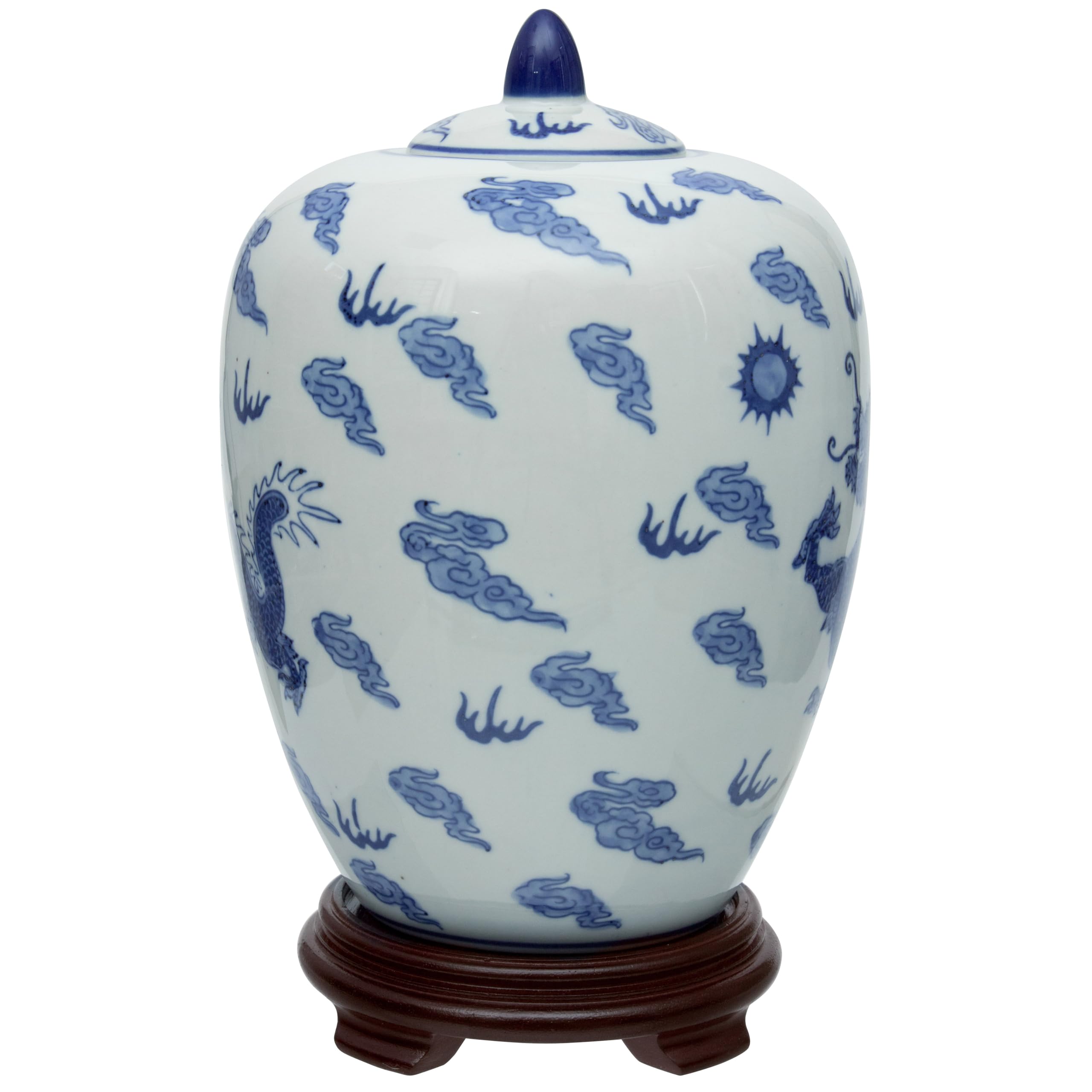 Blue and White Porcelain Dragon Vase - 11