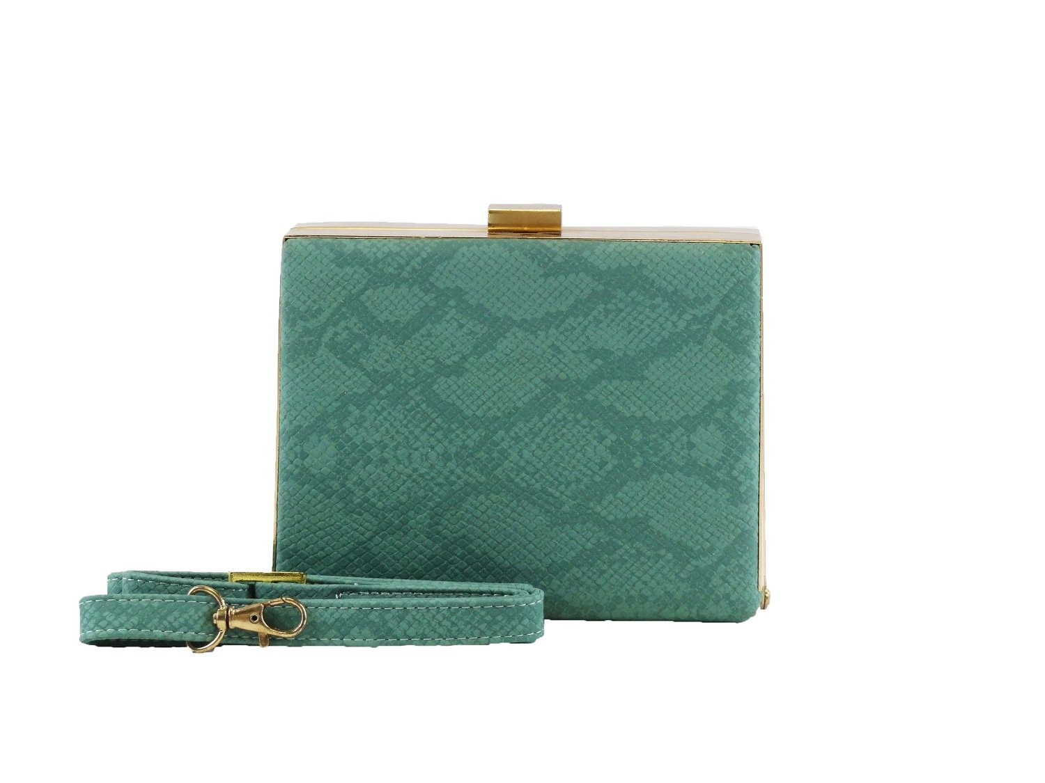 Python Print Box Clutch Minaudiere - Elegant Evening Bag for Women, Fashionable Clutch Purse for Parties, Weddings & Special Occasions