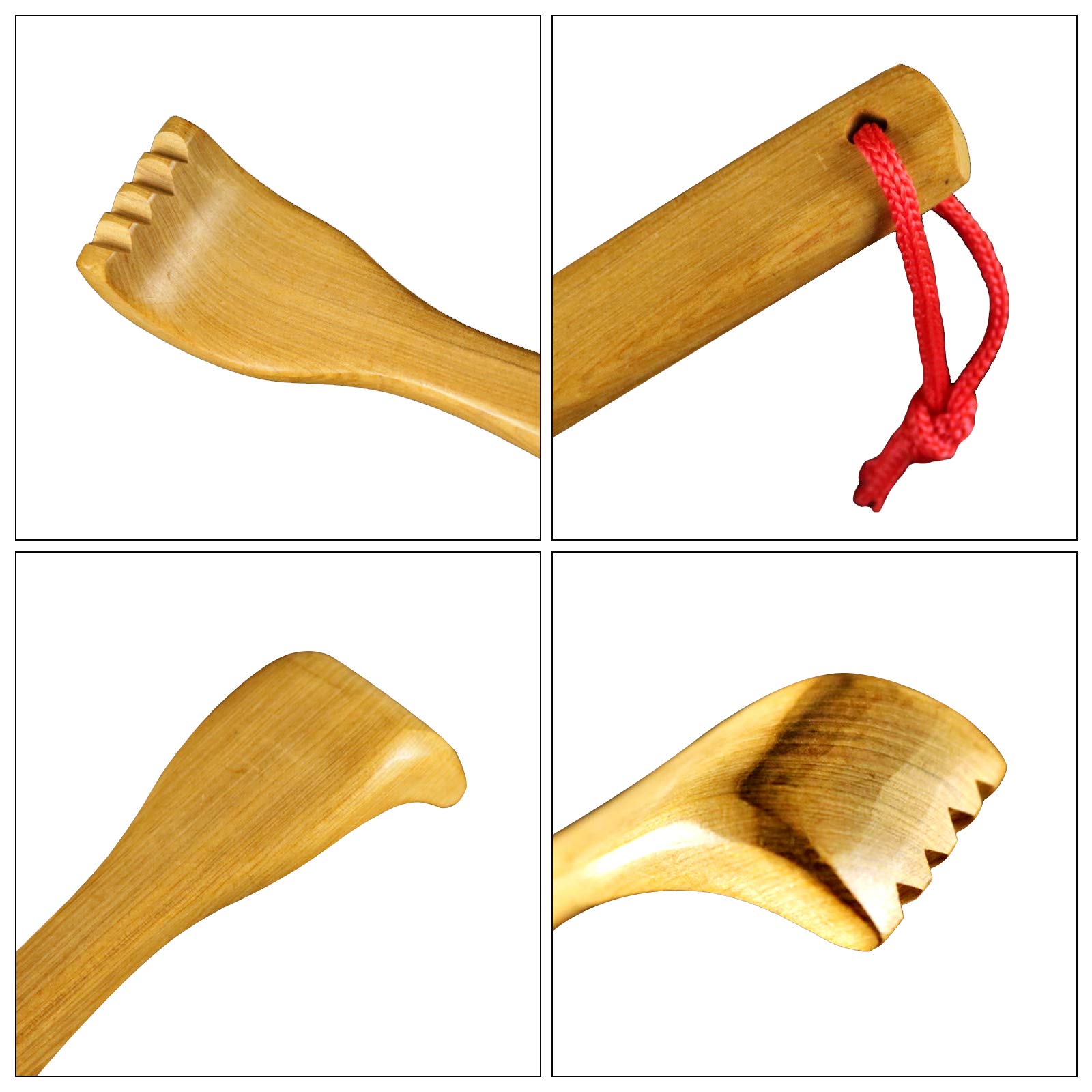 VEGCOO 2-Pack Wooden Back Scratcher & Massager - Extra Long Body Itch Relief Tool for Relaxation | Perfect for Home, Office, Travel & Gift Giving