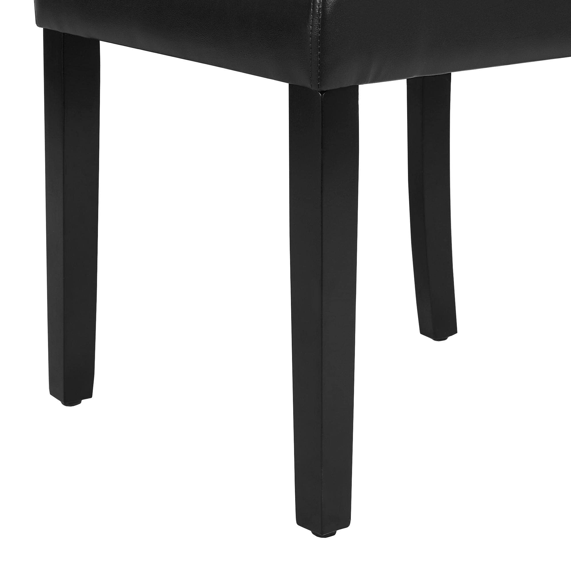 Yaheetech 4-Piece Modern Faux Leather Dining Chairs Set - High Back Padded Kitchen Chairs with Sturdy Metal Legs for Home, Restaurant & Office Use - Comfortable Seating for Dining Room, Kitchen & Commercial Spaces - Black